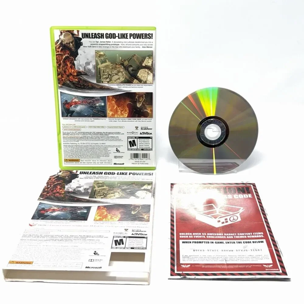 Prototype 2 Microsoft Xbox 360 2012 Complete CIB Slipcover Tested